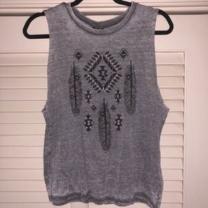 Aztec theme tank top